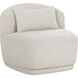 Soraya Dove Cream Swivel Armless Chair, Swivel